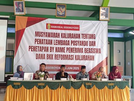 Bamuskal Segoroyoso melaksanakan MusKal tentang Penataan Posyandu dan Penetapan Penerima Beasiswa